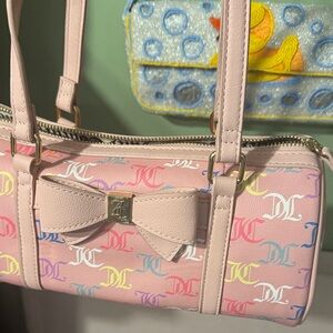 Juicy Couture Multicolor Logo Pink Shoulder Bag